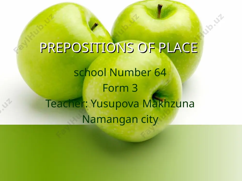 prepositionsofplace — PPT