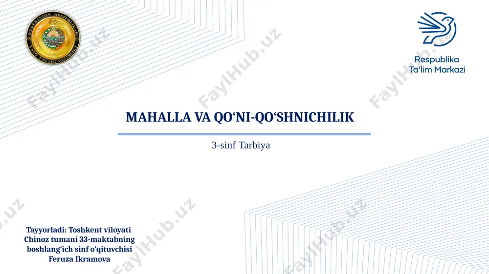 3-sinf tarbiya — PPTX