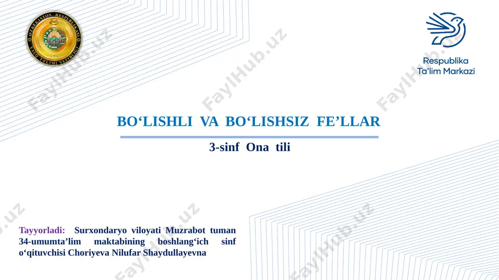 3-sinf ona tili — PPTX