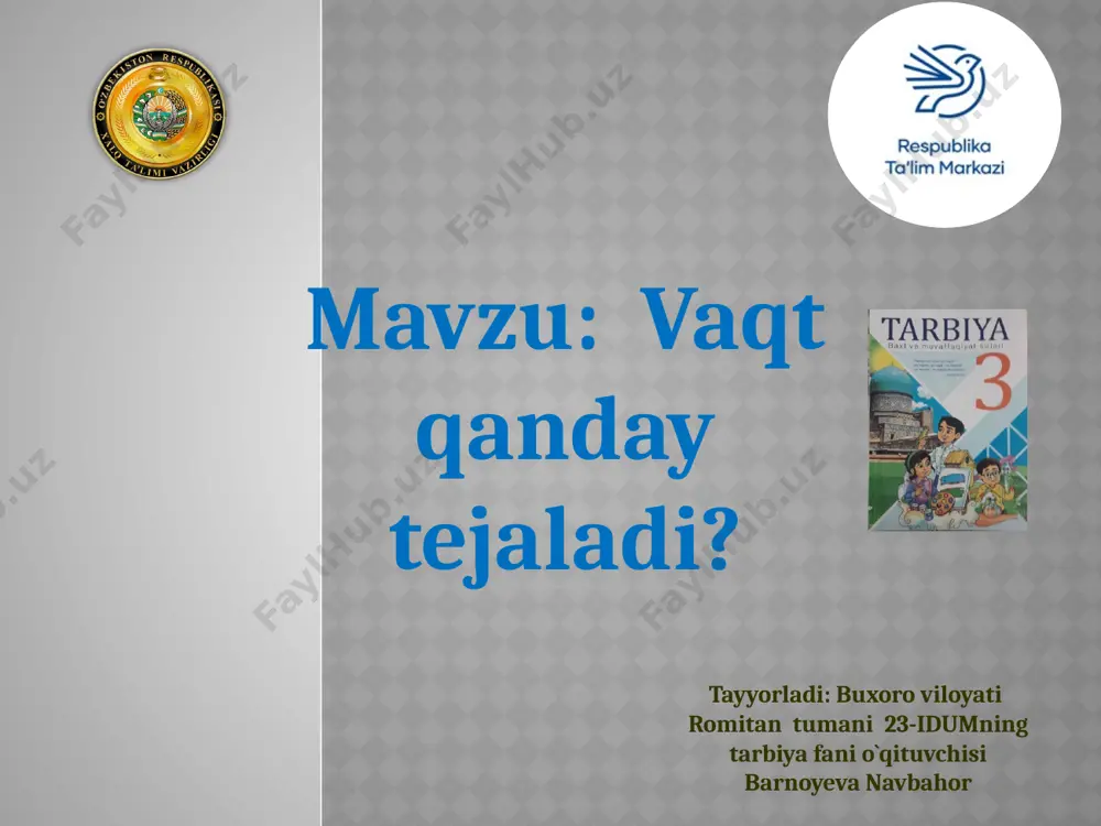 3-sinf tarbiya — PPTX