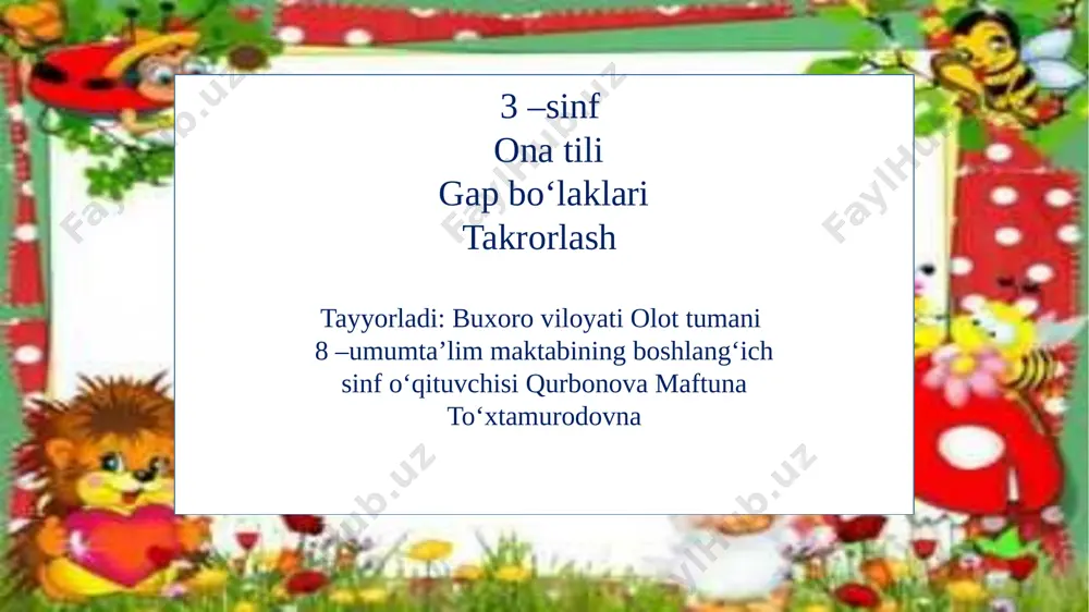 3-sinf ona tili — PPTX