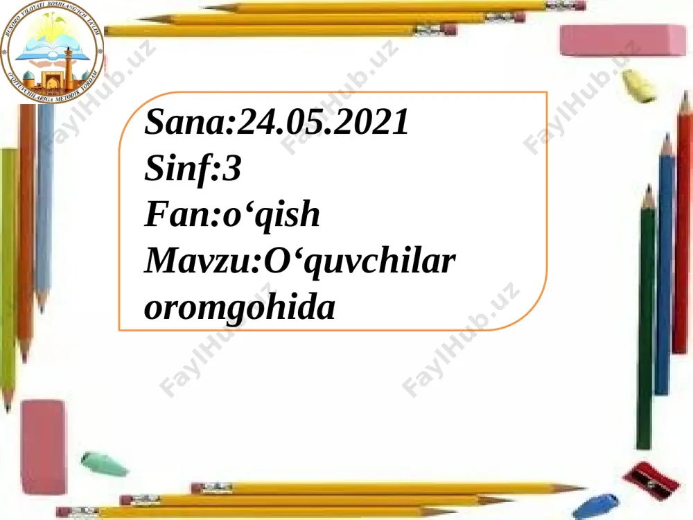 o`qish 3-sinf — PPTX