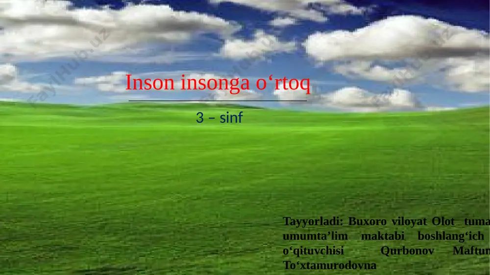 3-sinf o'qish — PPTX