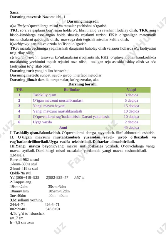 3 sinf matem nazorat — DOCX