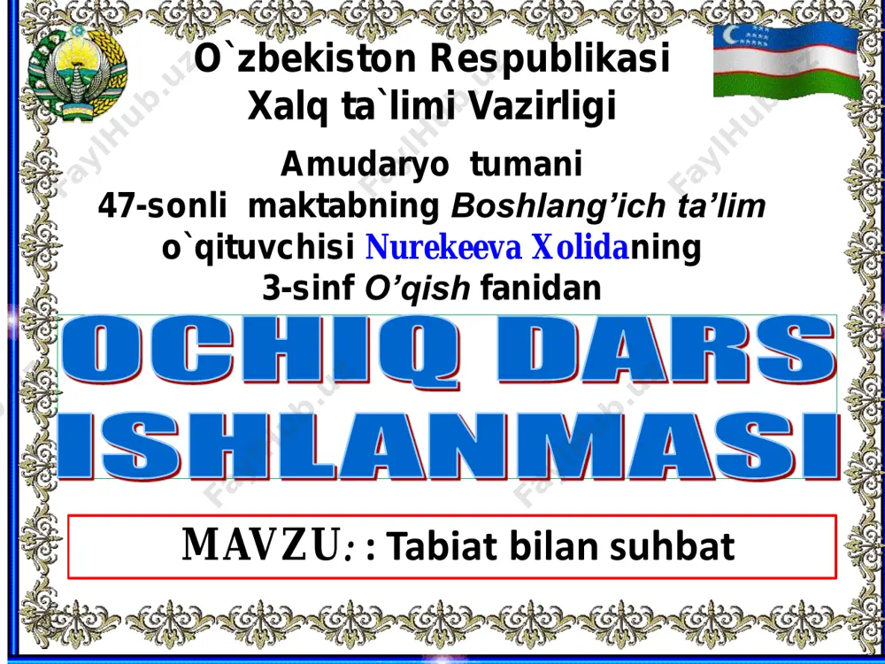 3_sinf_o'qish_fanidan_tabiat bilan suhbat — PDF
