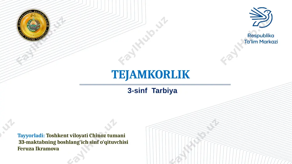 3-sinf tarbiya — PPTX