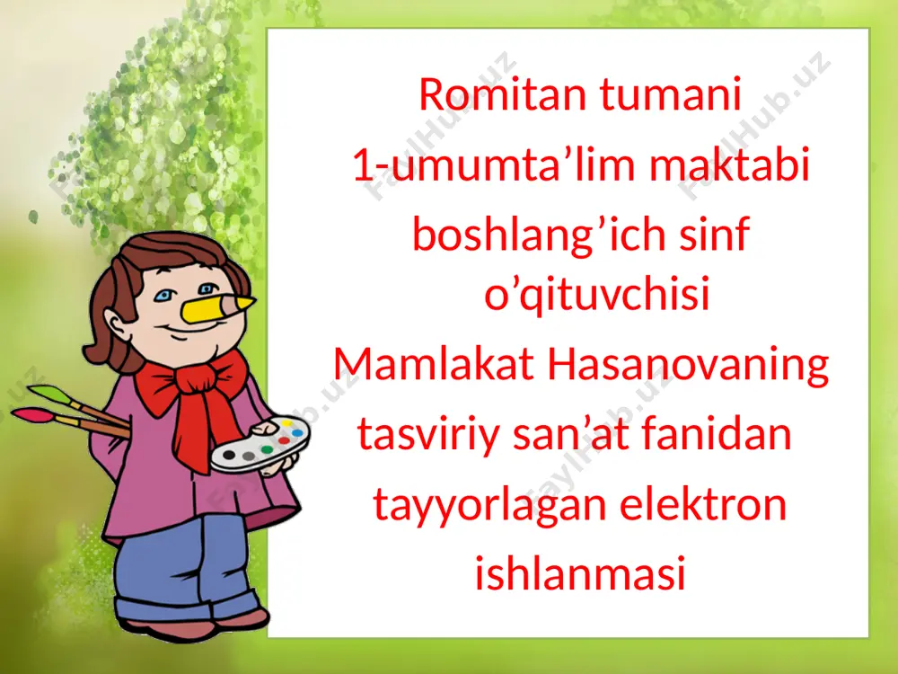 kulolchilik.lagan uchun naqsh ishlash. — PPTX