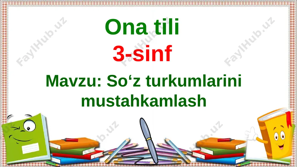 3-sinf ona tili 402 mashk — PPTX
