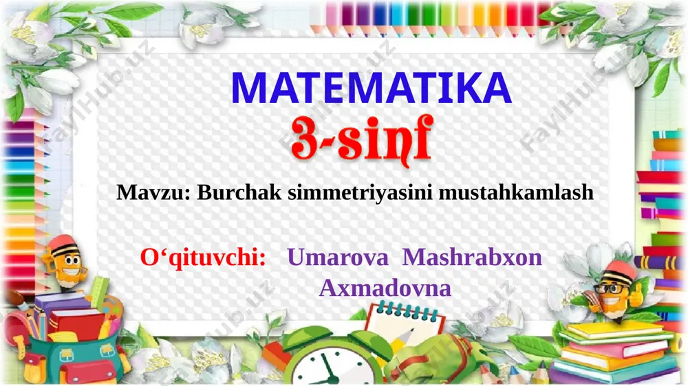 3- sinf matematika187 bet — PPTX