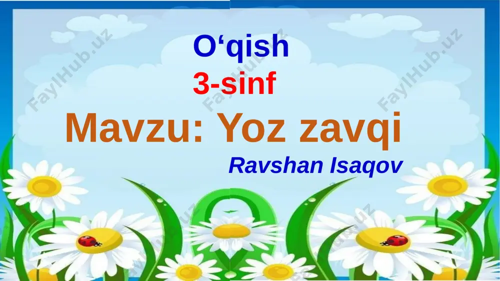 3- sinf ukish — PPTX