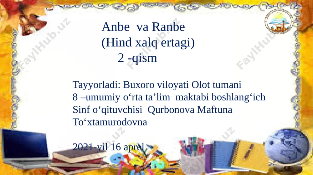 olot_tumani_8_umumiy_o‘rta_ta'lim_maktabining_boshlang'ich_sinf — PPTX