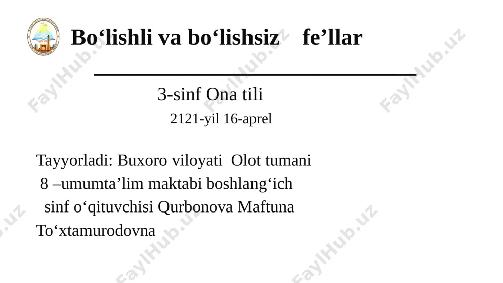 olot_tuman_8_umumta'lim_maktabining_boshlang'ich_sinf_o'qituvchisi — PPTX