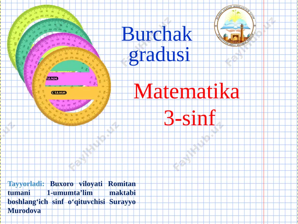 burchak gradusi transportir — PPTX
