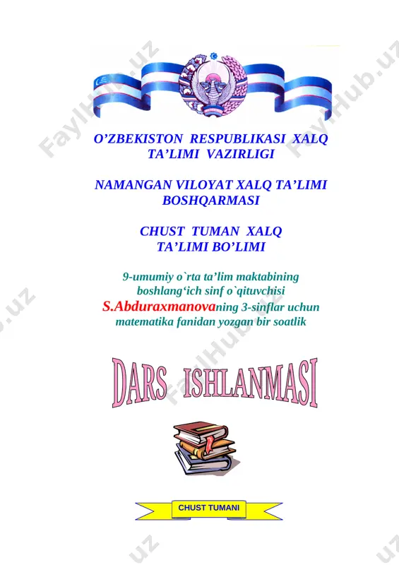 matematika dars ishlanma — DOC