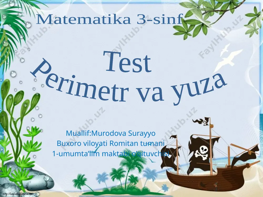 test 3-sinf matematika — PPTX