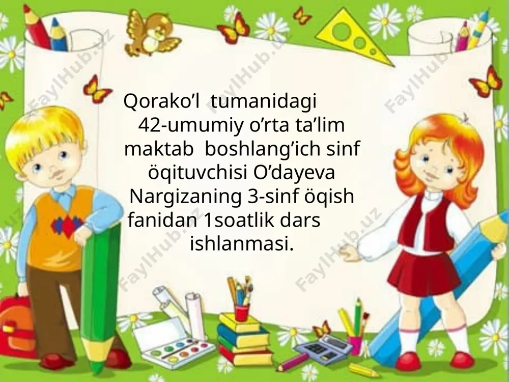 42_maktab_boshlang'ich_sinf_o'qituvchisi_o'dayeva_nargiza_umarqulovna — PPTX
