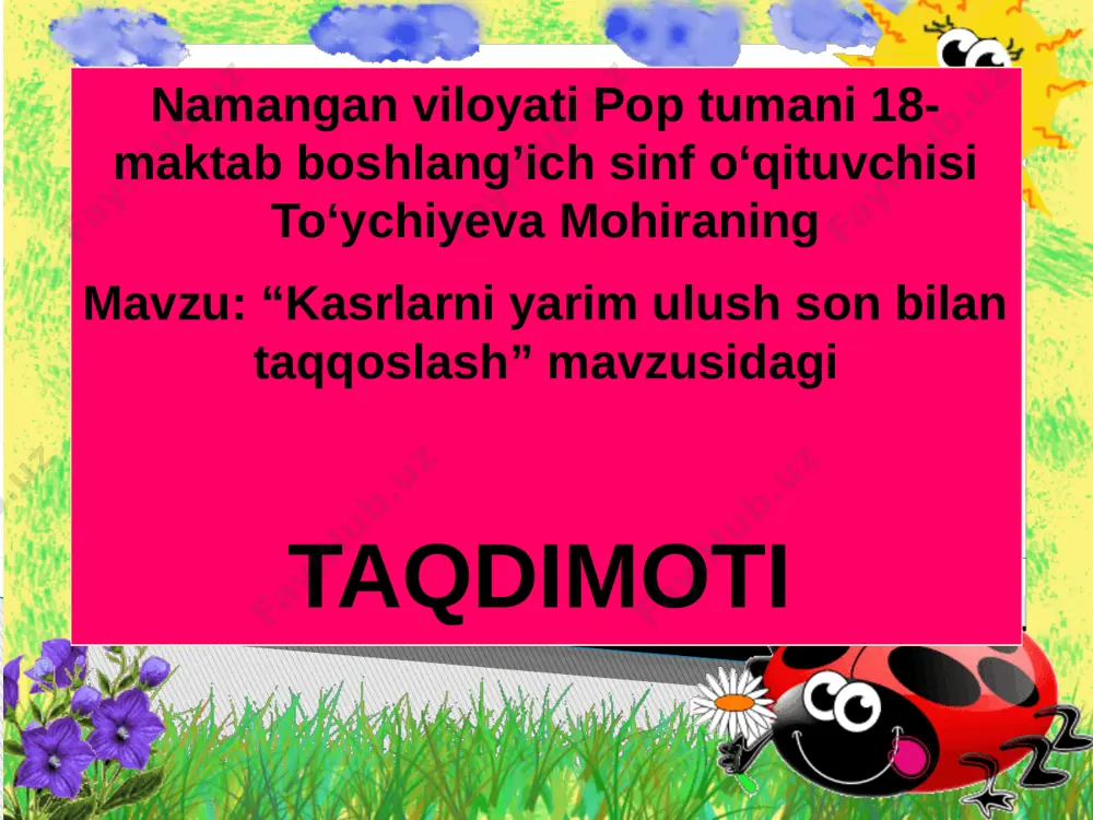 to‘ychiyeva mohira — PPTX