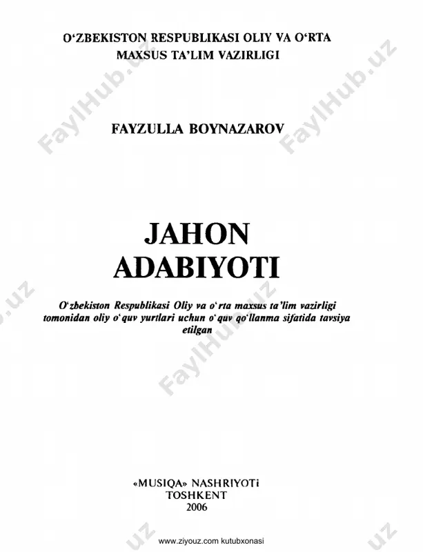 jahon adabiyoti [@kitob_pdf_yuklabot] — PDF