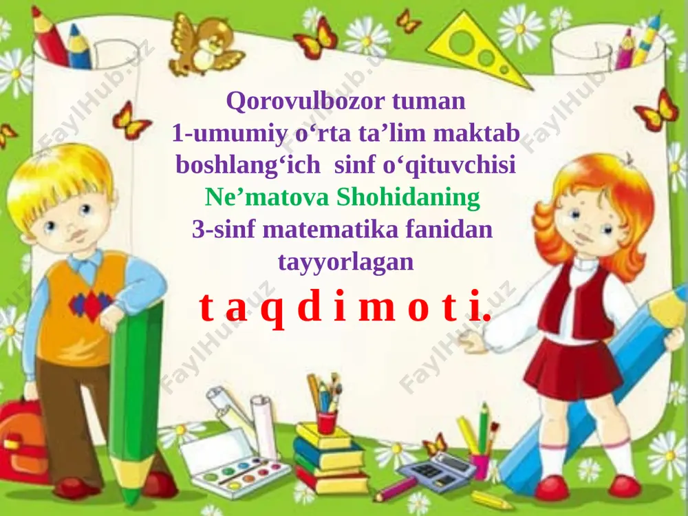 3-sinf matematika (2) — PPTX