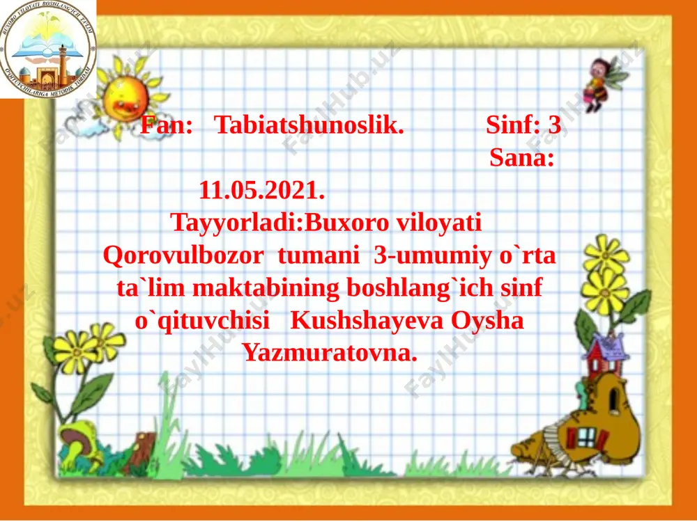 3-sinf tabiatshunoslik (3) — PPTX
