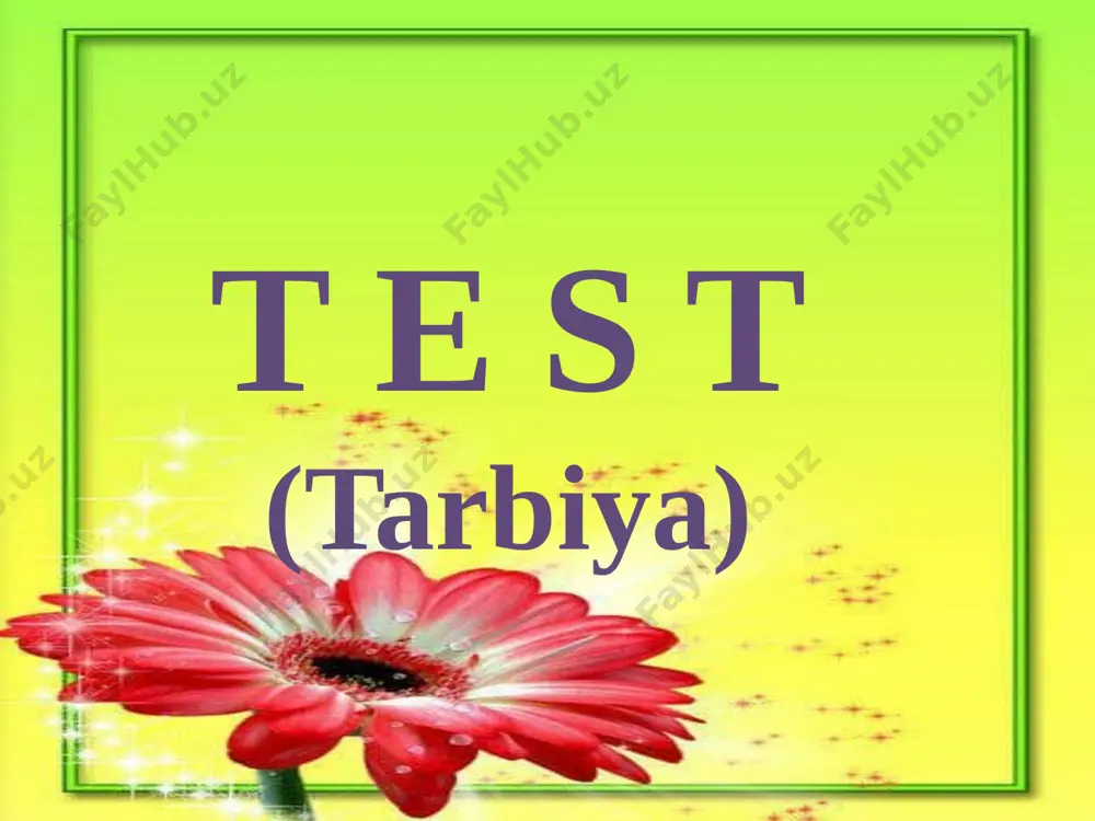 tarbiya 3-sinf. 2-chorak. — PPTX