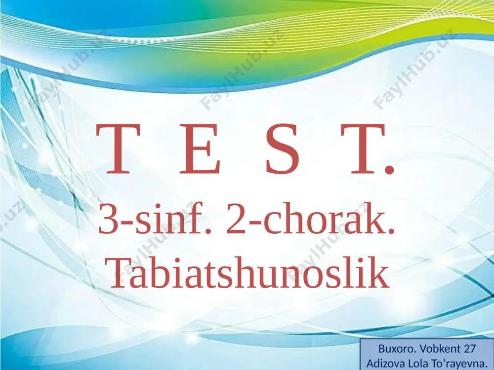 tabiat. 2-chorak — PPTX
