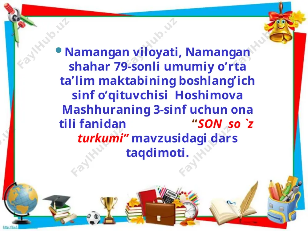 son so'z turkumi — PPTX