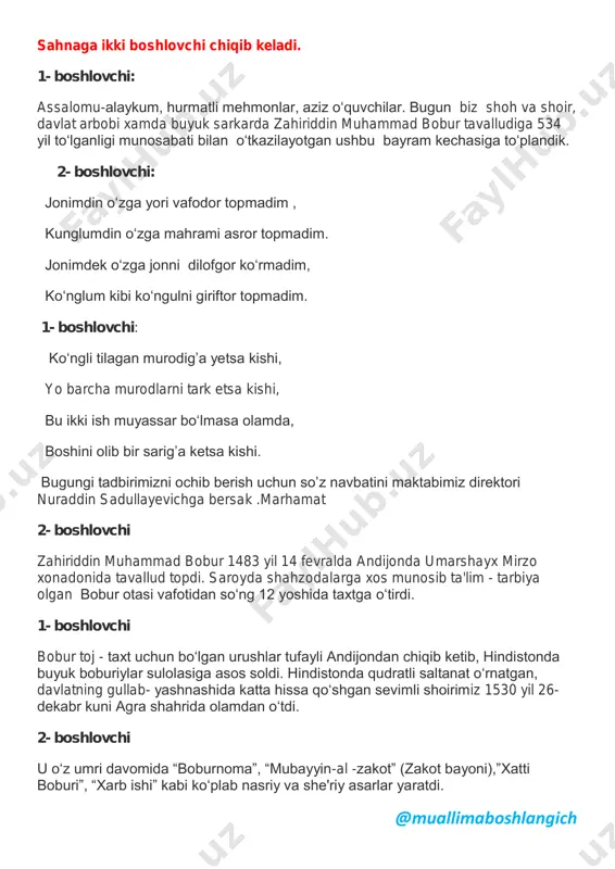 z.m.bobur tadbir senariysi 3-4sinf — PDF