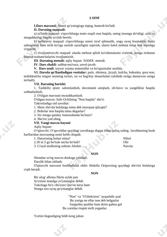 3_sinf_oqish_fanidan_nonni_qoyningiz — DOCX