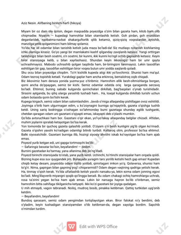 alifboning birinchi harfi — PDF
