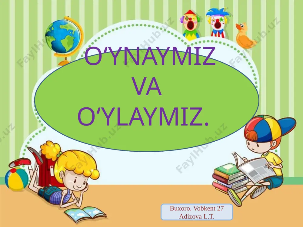 matem o'ylaymiz va o'naymiz — PPTX
