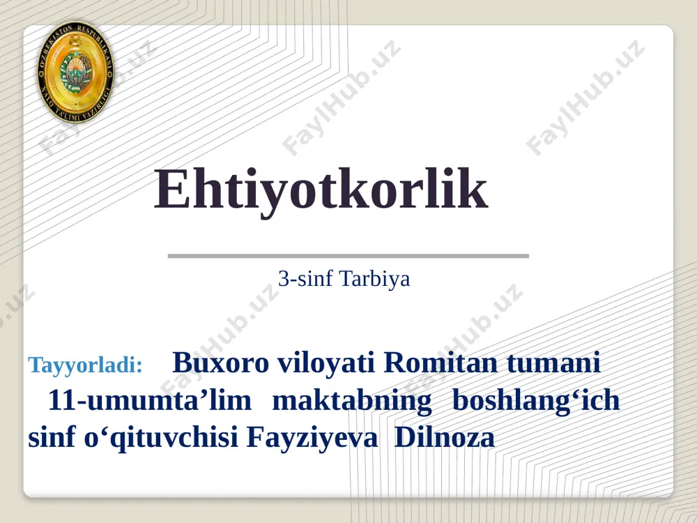 3-sinf tarbiya — PPTX