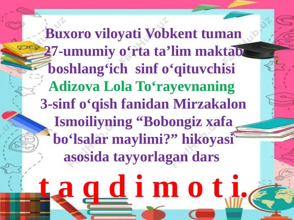 o'qish. 22-noyabr — PPTX