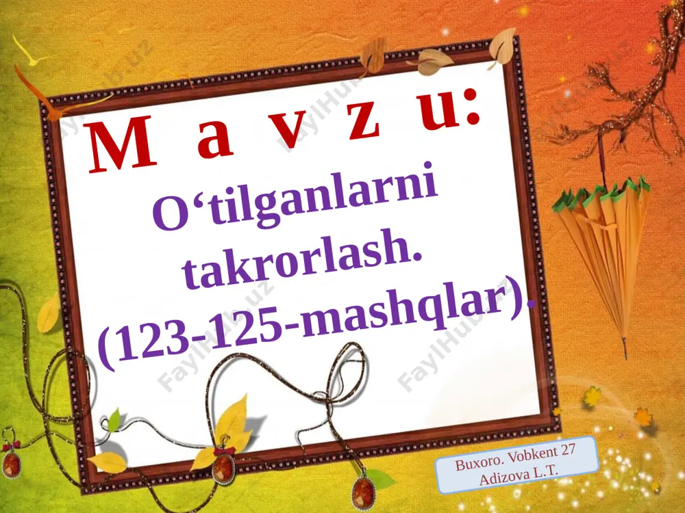 123-125-mashqlar — PPTX