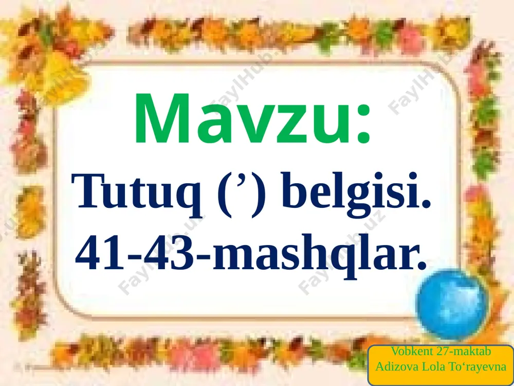 41-43-mashqlar. 3-sinf — PPTX