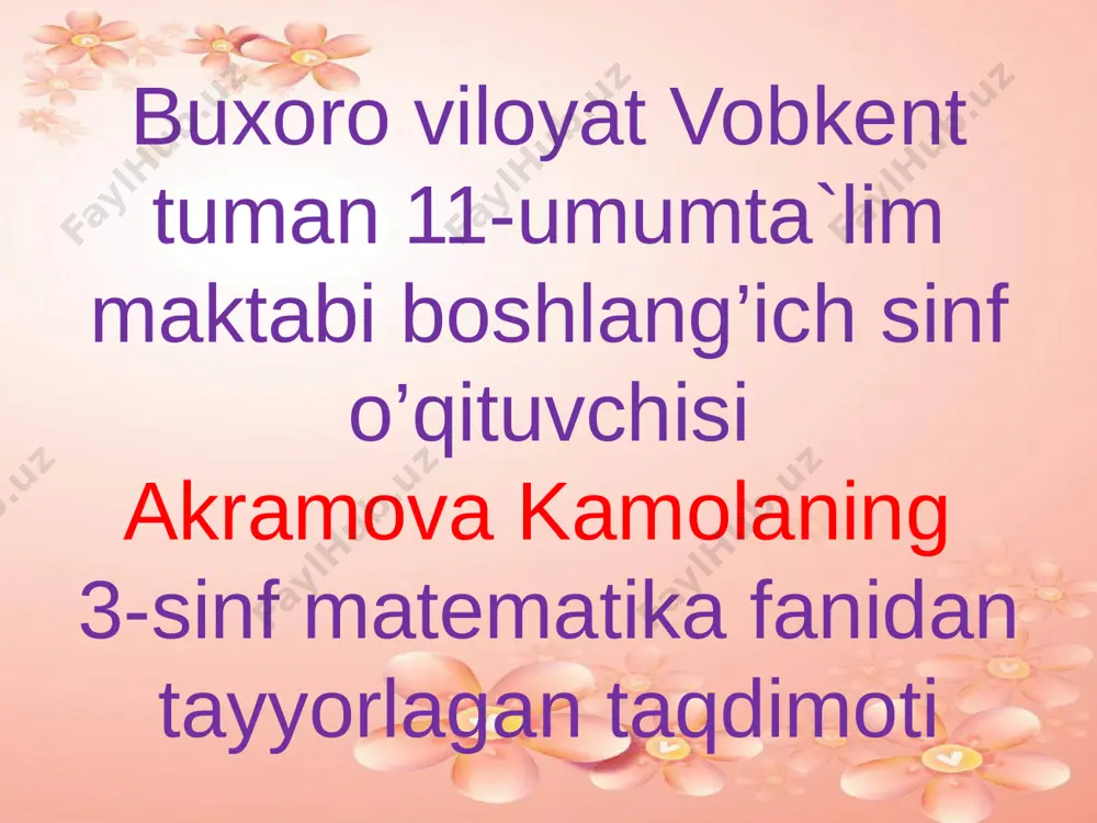12-oktabr . matematika — PPTX