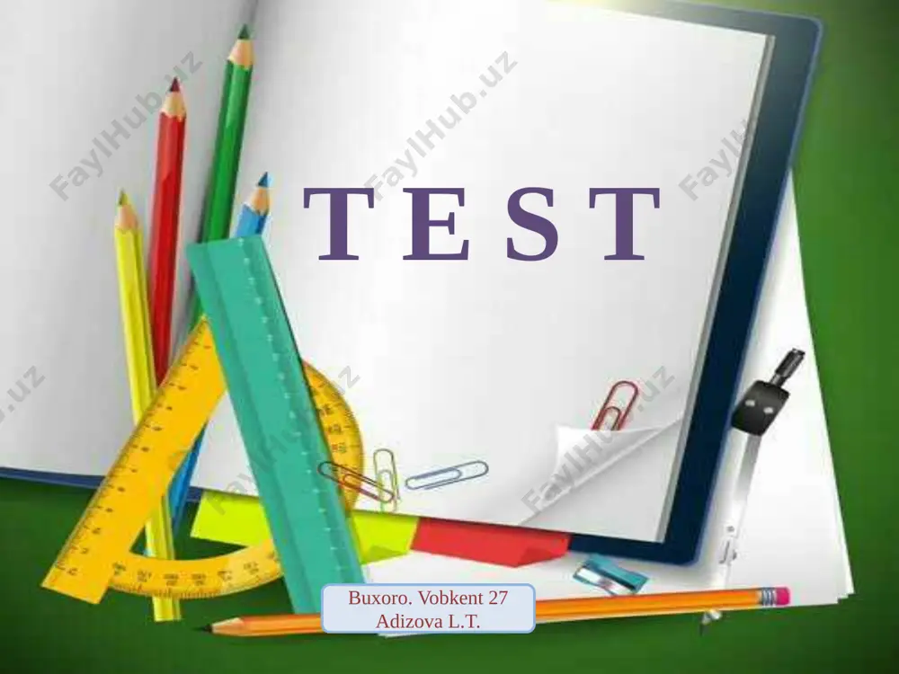 3-sinf matem. test — PPTX
