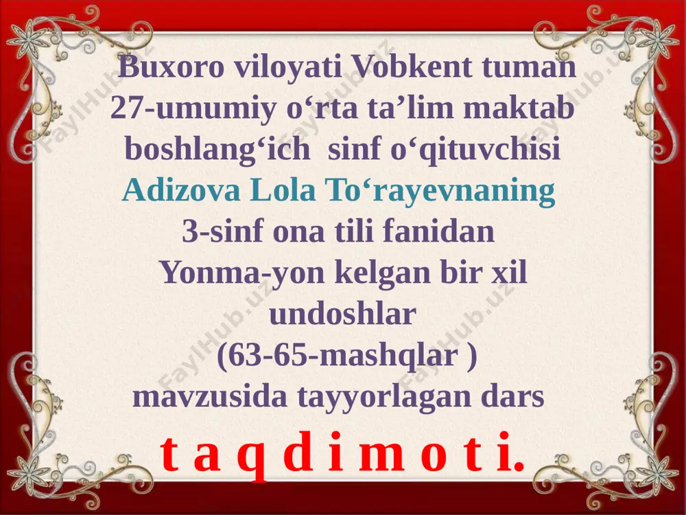 11-oktabr. 63-65-mashqlar — PPTX