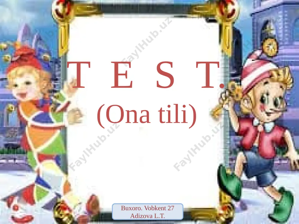 ona tili 1-chorak. 3-sinf — PPTX