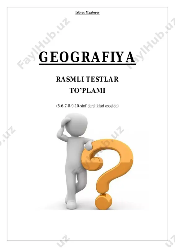 geografiya rasmli testlar — PDF