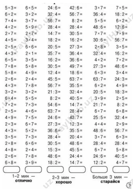 3-sinf o'quvchilari uchun tarqatma t.me — DOCX