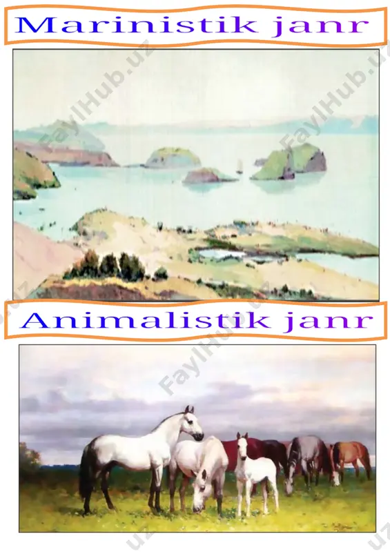 tasviriy san'at janrlari — DOCX