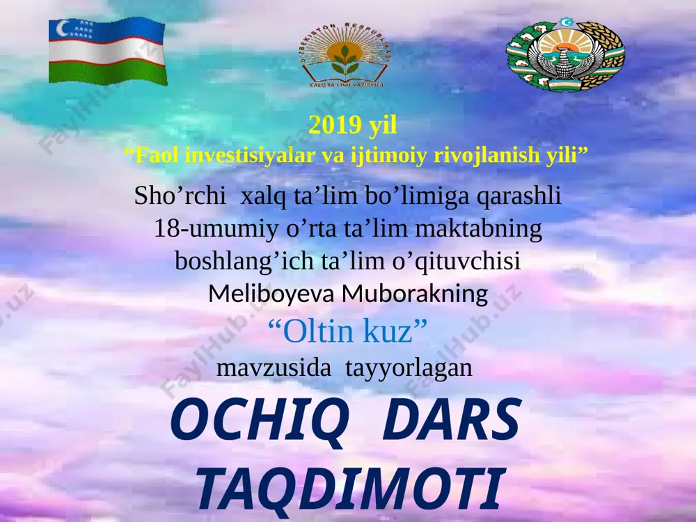 3-sinf oltin kuz — PPT