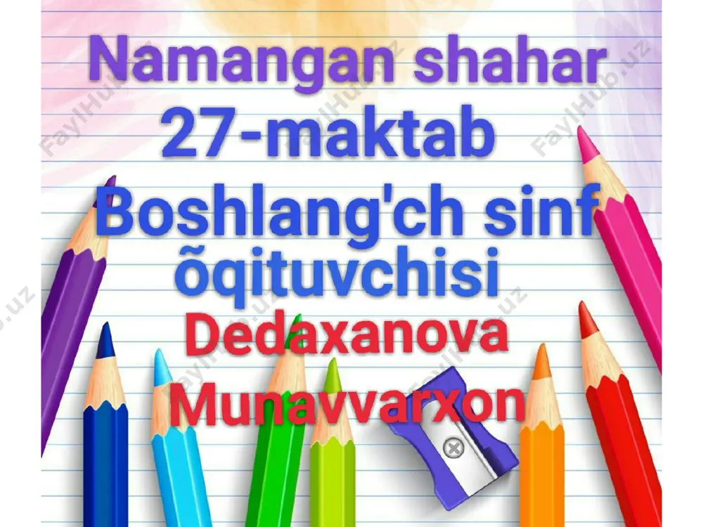 m.dedaxanova 27-maktab — PPTX