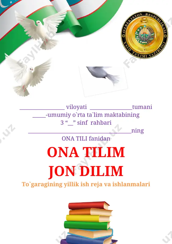 3-sinf oona tilim jon dilim to'garak 34- soatlik — DOCX