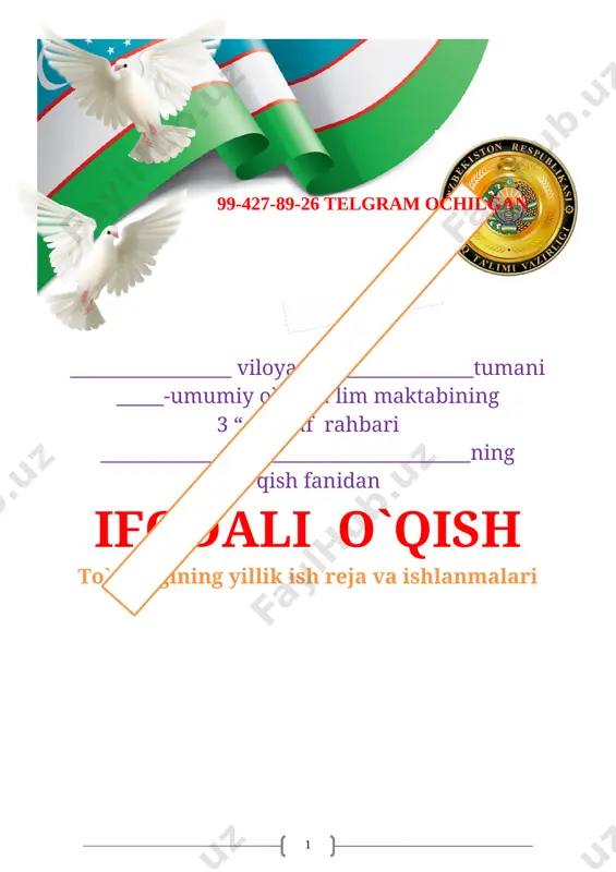 3-sinf iifodali o`qish to'garakki 34- soatlikki — DOCX