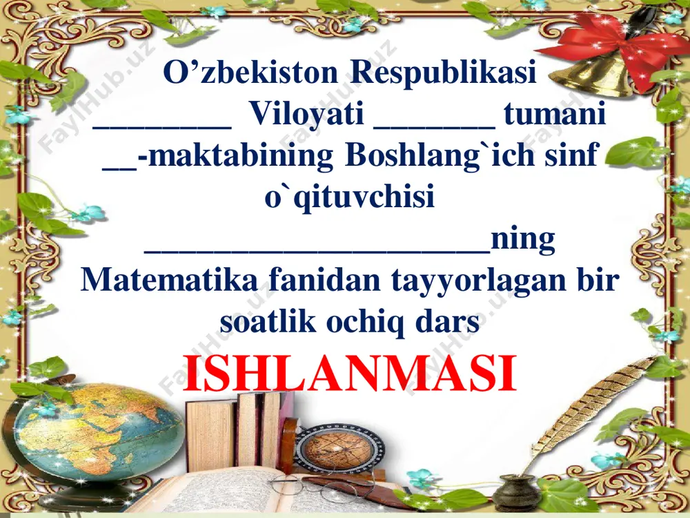 3 sinf matematika fazoviy shakl konus — PDF