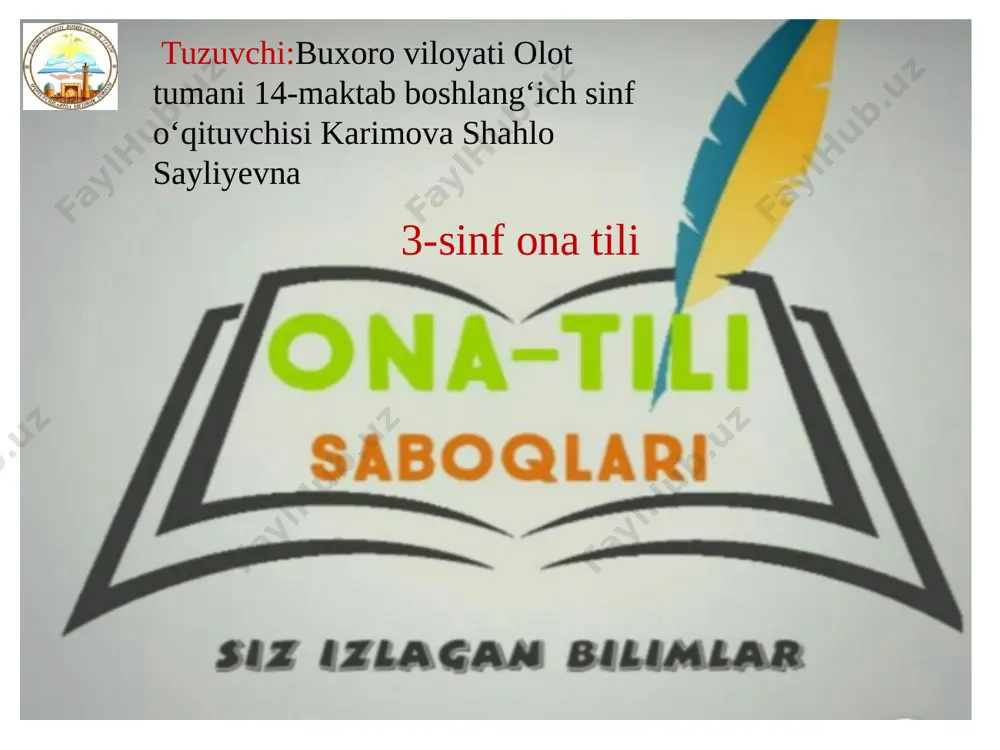 3-sinf ona tili — PPTX