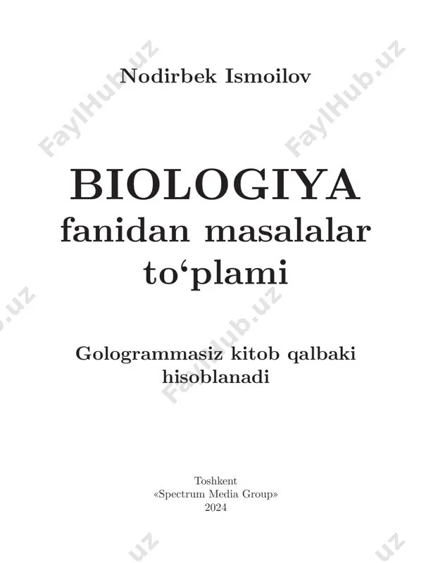biologiya_fanidan_masalalar_to'plami_n_ismoilov_namuna — PDF