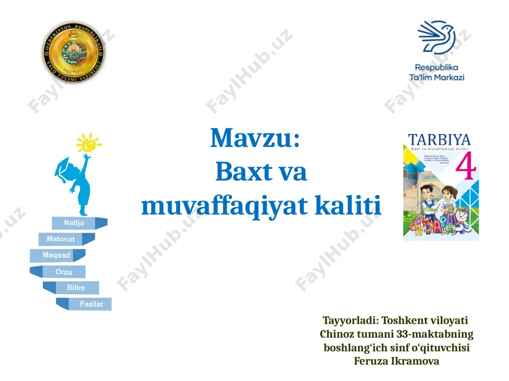 tarbiya 3-sinf mahalla va qo'ni-qo'shnichilik — PPTX